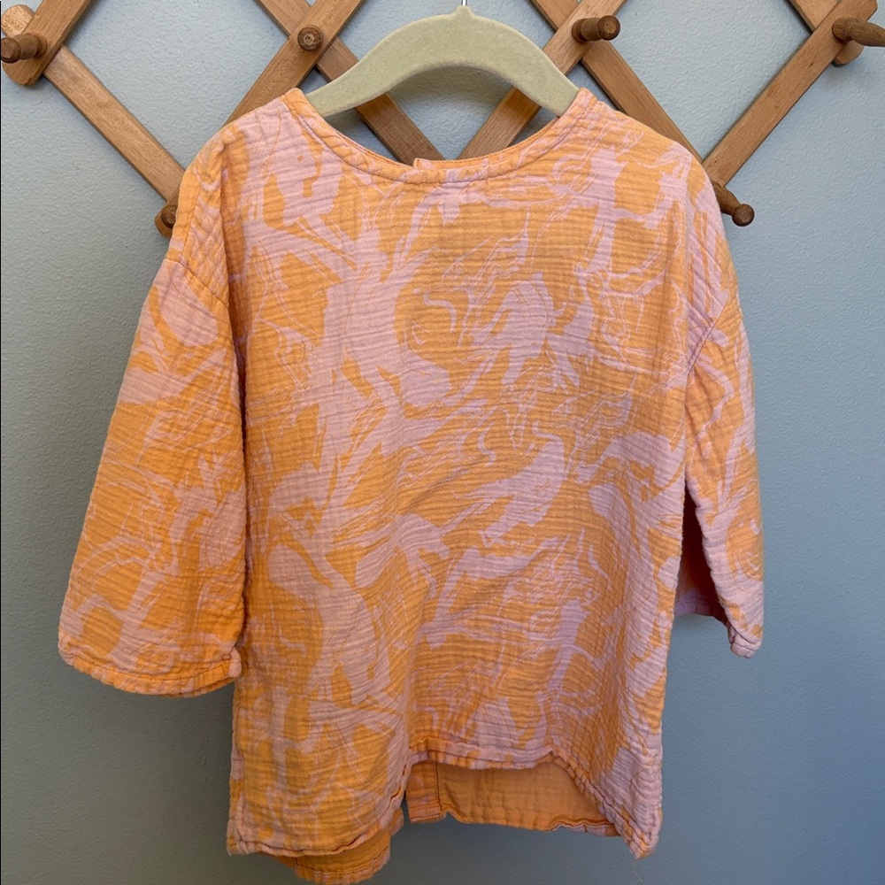 Orange and Pink Textured kids Top